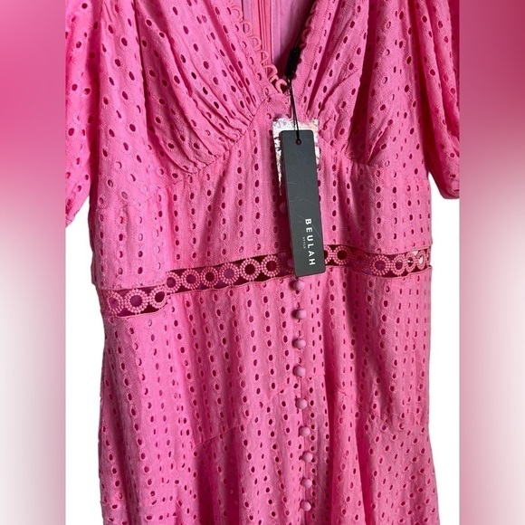 NWT BEULAH Love Pink Frills High Low Dress- Size Large - Picture 3 of 9